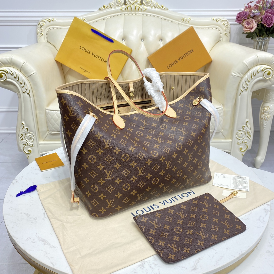 Louis Vuitton NEVERFULL GM Monogram Handbag M40990 Beige